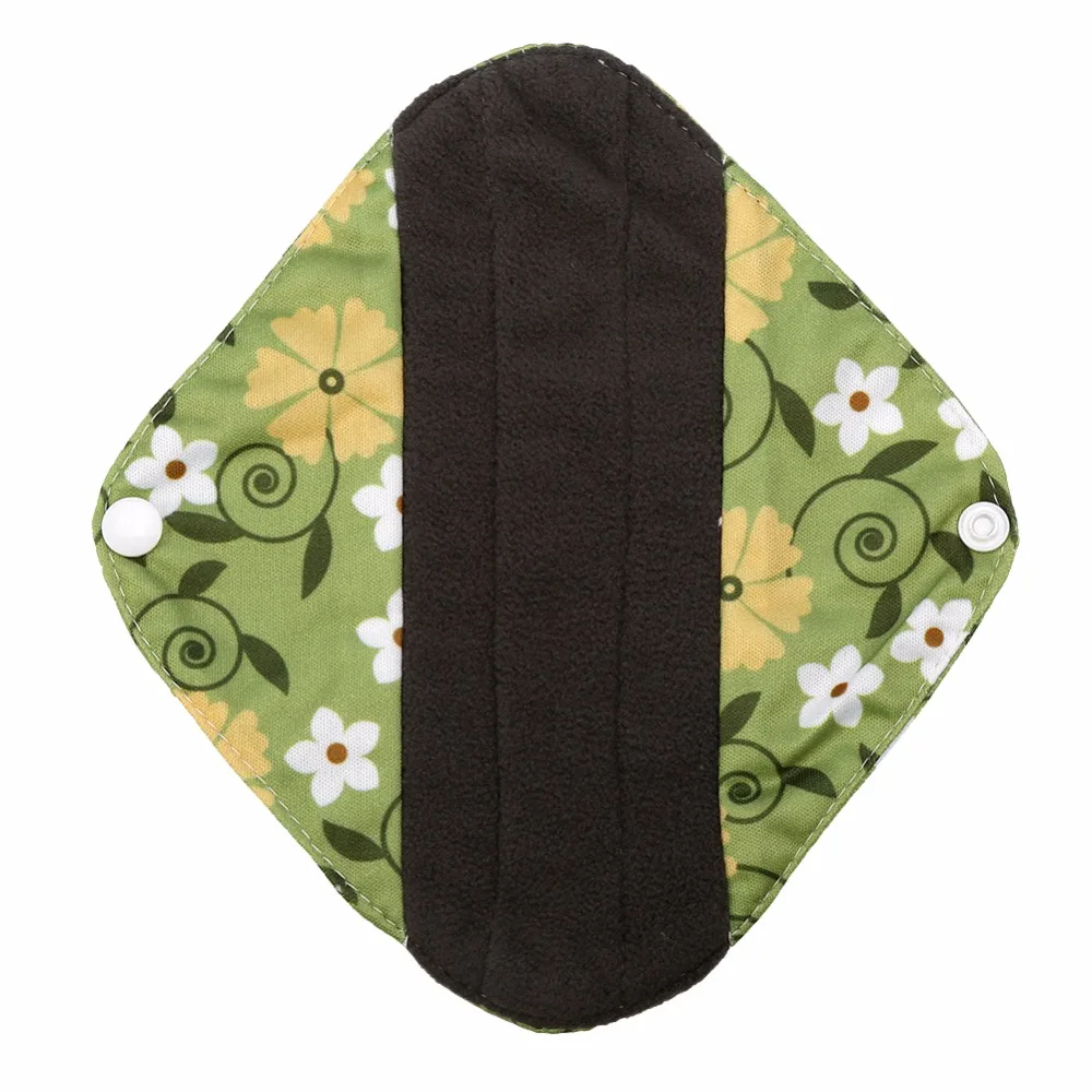 

1Pcs 20*18cm Reusable Soft Bamboo Cloth Menstrual Pads 2018 Washable Waterproof Panty Liners Mama Sanitary Towel Pads For Women