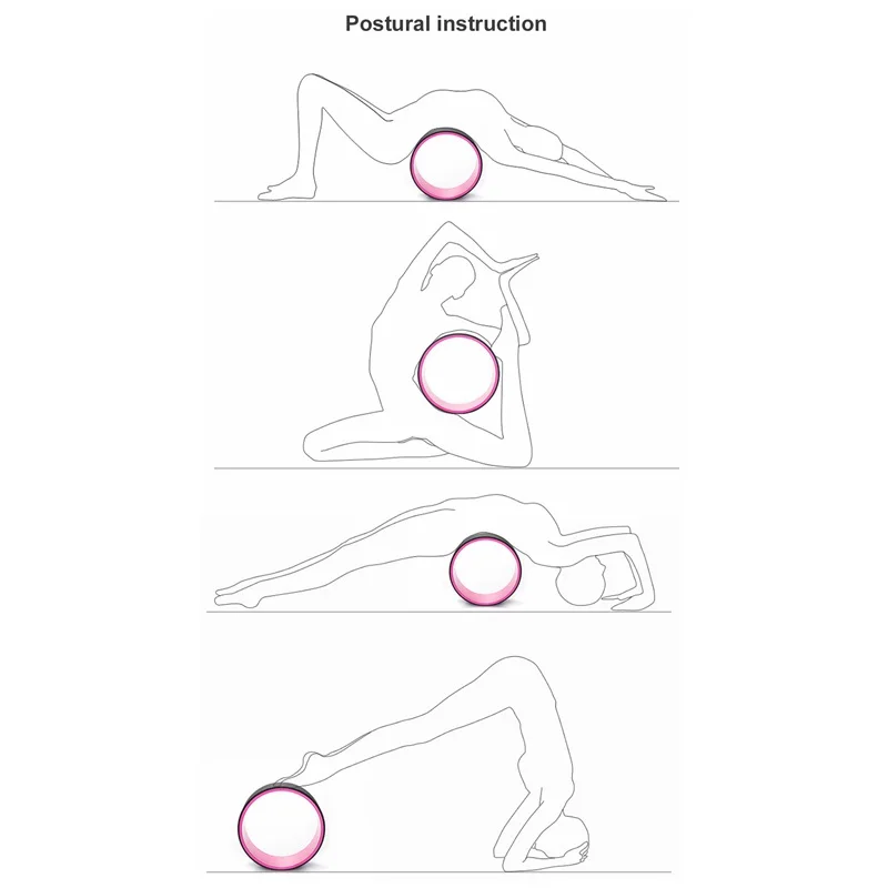TPE Yoga Circle Professional Waist Shape Bodybuilding Fitness Pilates Gym Fitness Workout Yoga Back Training Wheel Tools