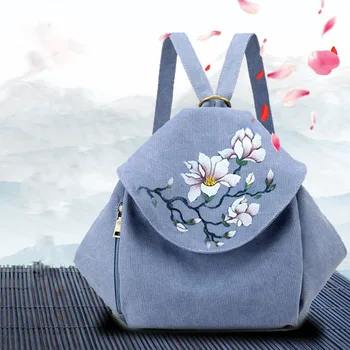 

2020 New Women's bag Canvas Leisure Flower Female Backpack Fashion Feminina Travel Bag Pack Schoolbag for Teenage Girls Escolar