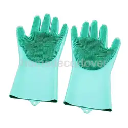 MagiDeal Волшебные силиконовые перчатки щетка для лица щетка термостойкие перчатки кухня для чистки посуды мойка чистящие принадлежности