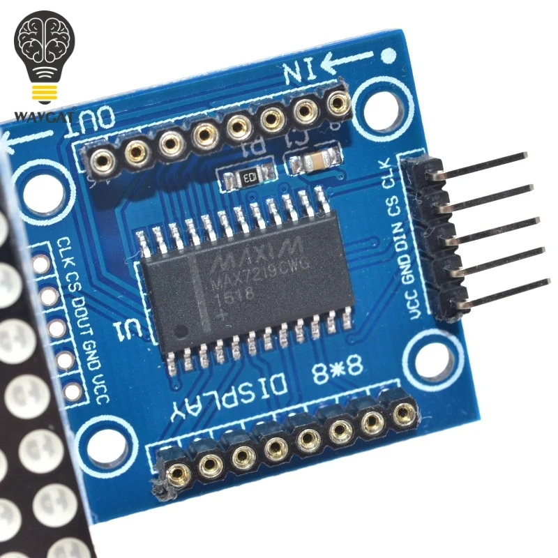 MAX7219 матричный модуль для Arduino микроконтроллер 4 в одном дисплее с 5P линии красный зеленый синий