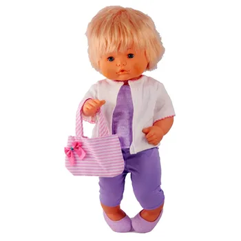 

Clothes For Dolls Fit 41 cm Nenuco Doll Nenuco y su Hermanita Deluxe Purple Style Outfits Handbag And Shoes For 16inch Nenuco