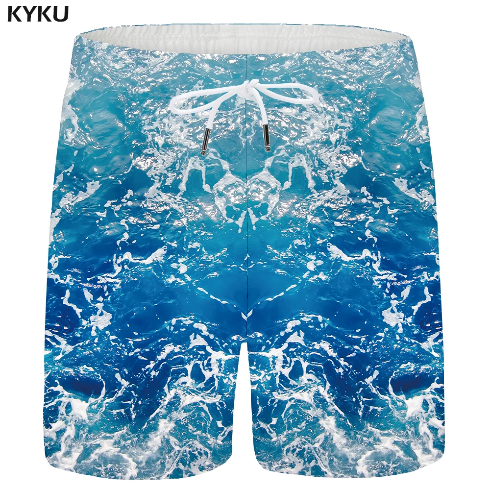 KYKU Ocean Shorts Men Water Beach Shorts Casual 3d Print Cargo Short ...