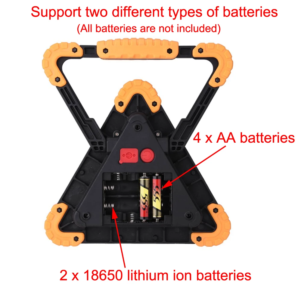 4 режима Треугольники Предупреждение светильник резервный аккумулятор от карикатор ремонта автомобиля Портативный работы Перезаряжаемые потолочные светильник поиск светильник