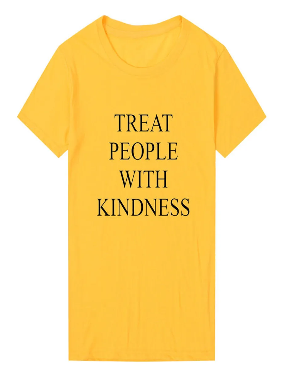 Harry Styles Treat People With Kindness T-Shirt Women Fashion Letter Printed T Shirt Femme Asual Yellow Tee Feminist Tee Tops Harry Styles Treat People With Kindness T-Shirt Women Fashion Letter Printed T Shirt Femme Asual Yellow Tee Feminist Tee Tops