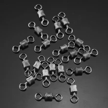200 шт. шаровой подшипник прокатки вращающиеся Твердые кольца Рыбалка Разъем 60 кг Нержавеющая сталь карабины большой рыболовные снасти аксессуары