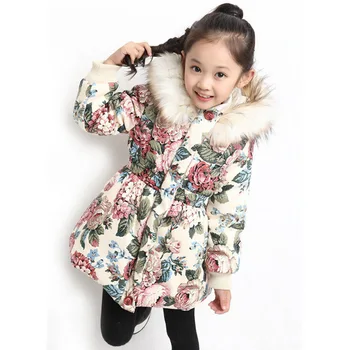 

winter style jacket for girls design cotton girls winter jacket flower pattern girls winter outwear