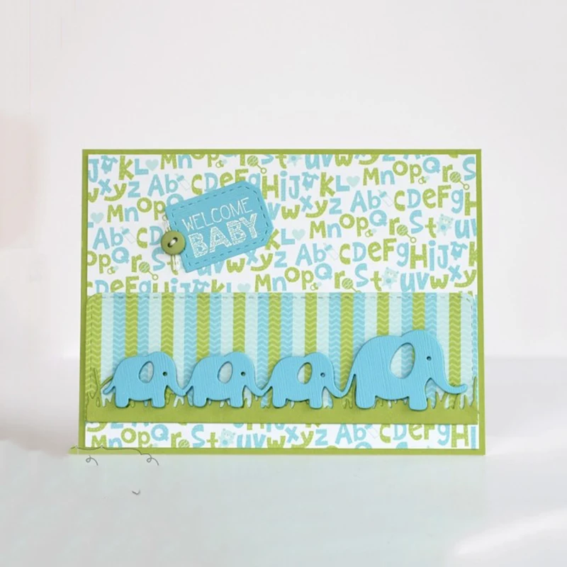 

elephant parade Metal Cutting Dies Stencils for DIY Scrapbooking/photo Album stamps Decorative Embossing DIY Paper Card