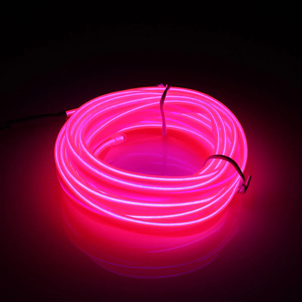 Smuxi 2 м светодиодный EL Wire Neon EL Wire светящаяся лента, светильник, веревочный контроллер, автомобильный декор, Танцевальная вечеринка, водонепроницаемый - Испускаемый цвет: Pink