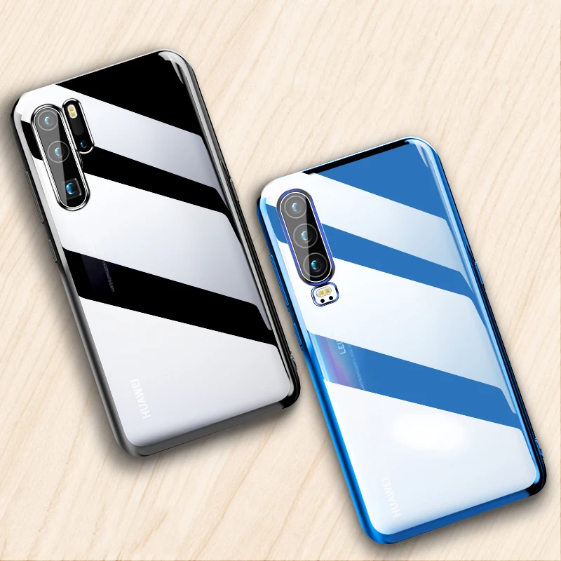 Чехол для Huawei P30 Pro с 3D лазерным покрытием роскошный мягкий прозрачный чехол из