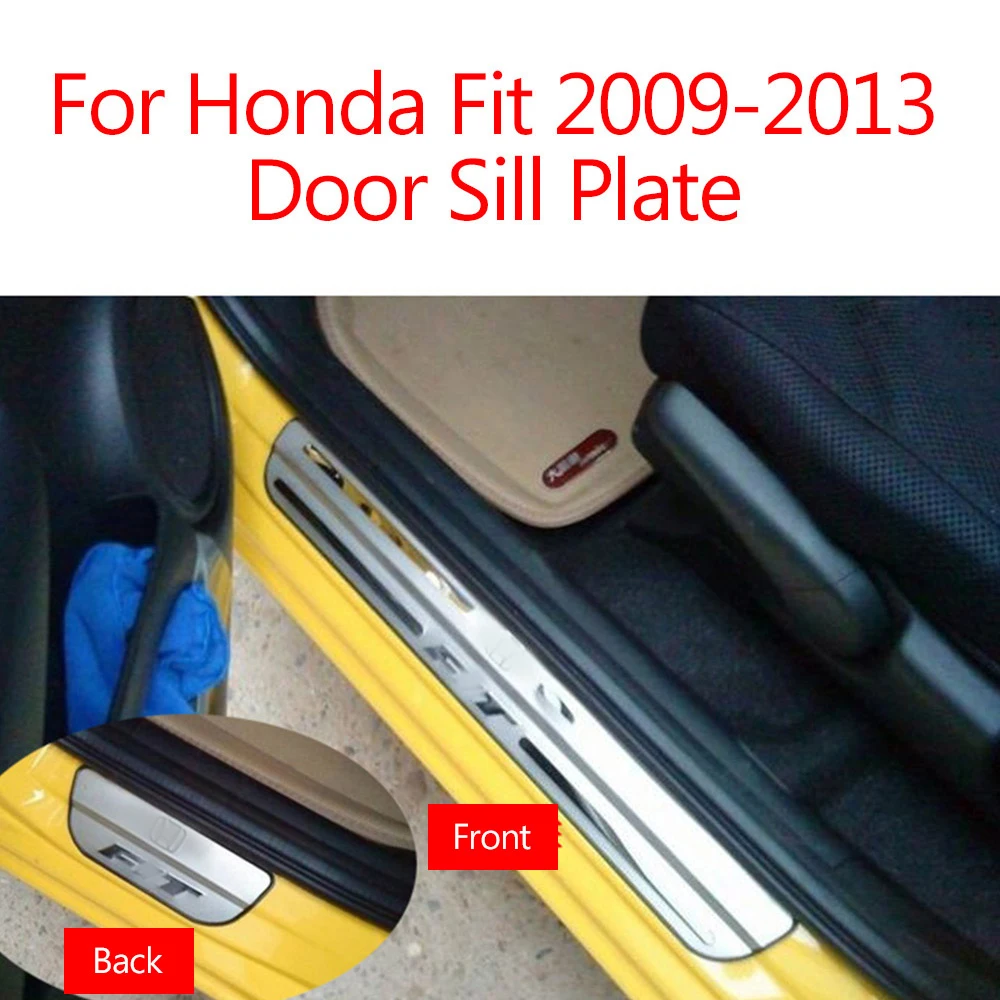 Для Honda Fit 2009 2010 2011 2012 2013 Защитная Накладка на порог из нержавеющей стали педаль