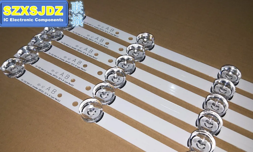 

New 6PCS*6LED 590mm LED backlight strip bar compatible for LG 32LB561V UOT A B 32 INCH DRT 3.0 32 A B 6916l-2223A 6916l-2224A