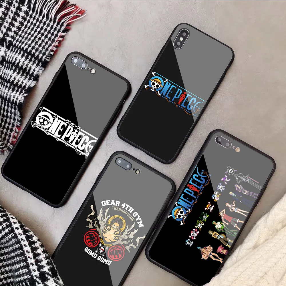 Цельный Роскошный чехол для телефона с логотипом из закаленного стекла iPhone 5 5S SE 6