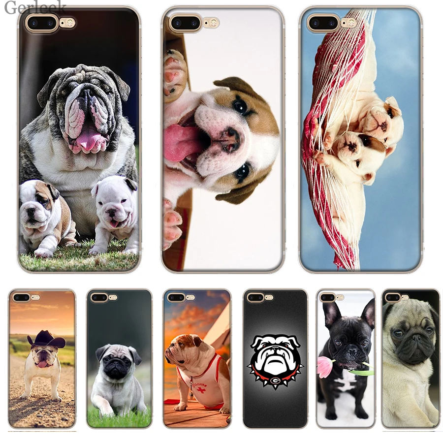 

Cute Dog English Bulldog Tremendous Phone Case for iPhone 7 8 6 6S 5 5S SE iPhone 11 Pro XR X XS Max Cover