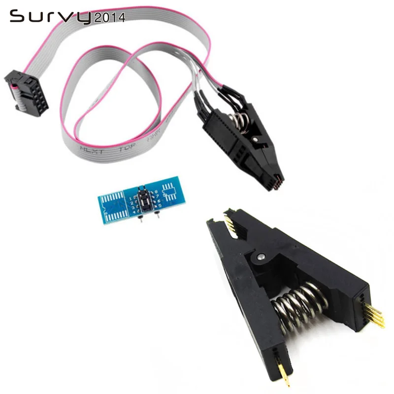 

1PCS SOIC8 SOP8 Flash Chip IC Test Clips Socket Adpter BIOS/24/25/93 Programmer