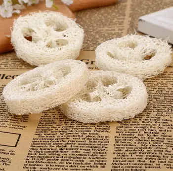 

1000pcs 1cm Thick 4-6CM Wide Natural Loofah Luffa Loofah Slices DIY Soap Holder Cleaner Sponge Scrubber SN109
