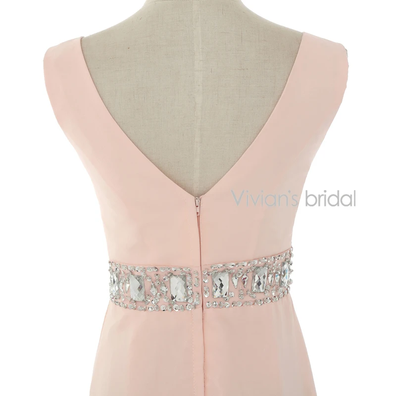 Vivian's Bridal сексуальные шифоновые длинные платья с треугольным вырезом обшитые