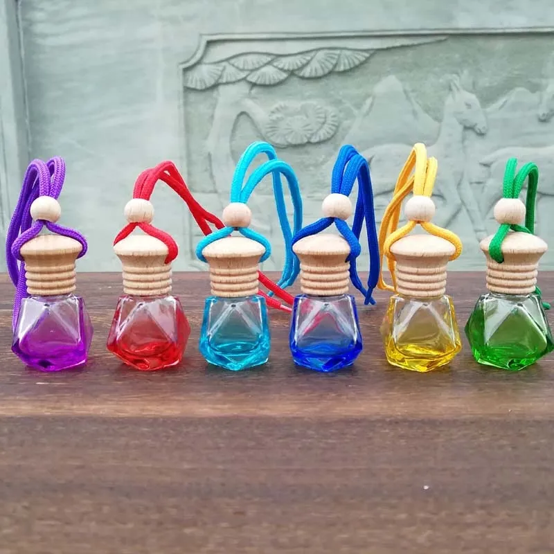 

Пустая Автомобильная подвесная бутылка для духов Pandent, креативное стеклянное украшение для духов, прозрачная стеклянная бутылка для духов многоразового использования F20172834