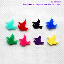 12 мм акриловые серьги с птицами(без шпильки) Ювелирные аксессуары разных цветов Лазерная резка 0,4"-AC1342