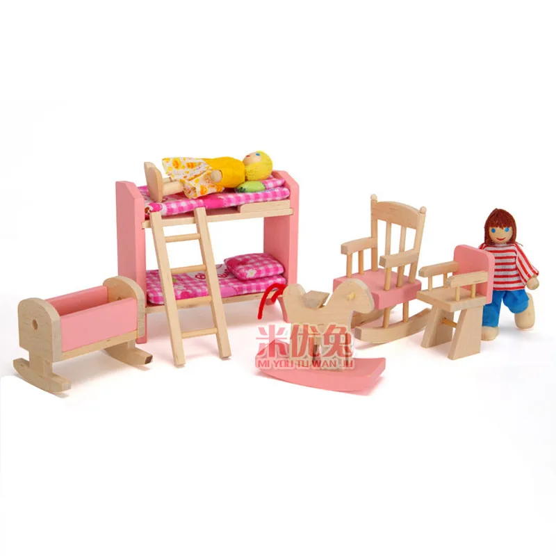 الوردي صغيرة خزينة ملابس خشبية دمية عالية و منخفضة السرير الأطفال مسرحية الأثاث مجموعة ألعاب الطفولة المبكرة التعليم دمية الوردي صغيرة خزينة ملابس خشبية دمية عالية و منخفضة السرير الأطفال مسرحية الأثاث مجموعة ألعاب الطفولة المبكرة التعليم دمية