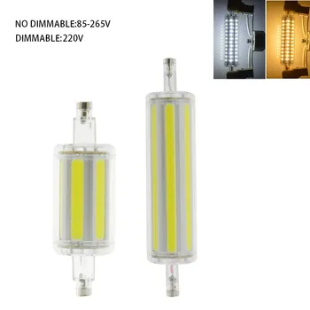

Led Light COB R7s J78 J118 Led Bulbs 8W 78mm 15W 118mm COB R7s Led Light 110V 220V Dimmable Warm/Cool White Energy Saving light