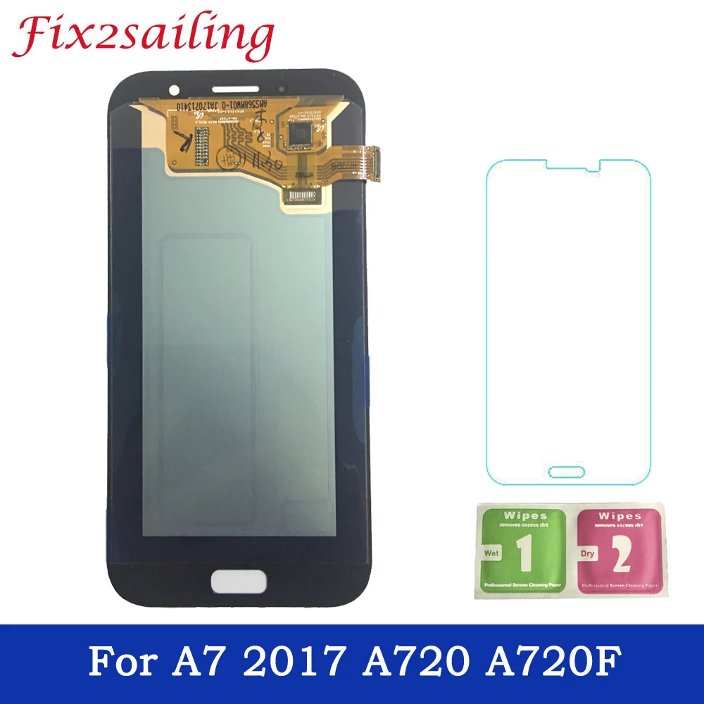 

5.7inch 100% Tested Working LCDS For Samsung Galaxy A7 2017 A720 A720F LCD Display Touch Screen Digitizer AMOLED Phones LCD