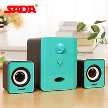 SADA D-201 портативный Настольный объемный мини сабвуфер стерео бас ПК компьютер игровой USB динамик s Для Смартфон ноутбук ПК