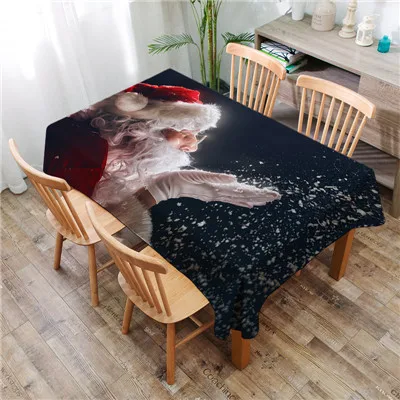 Factory direct new Christmas polyester printed fabric household decorative cloth tablecloth - Цвет: 4