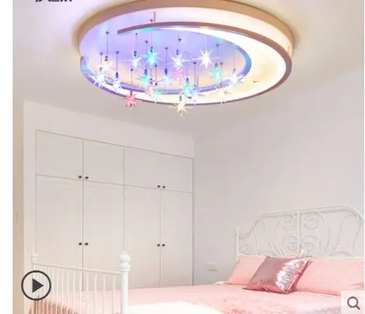 Us 187 6 30 Off Warm Bedroom Lamp Led Modern Minimalist Round Romantic Ceiling Lamp Main Living Room Children S Room Girl Princess Lamps In Ceiling