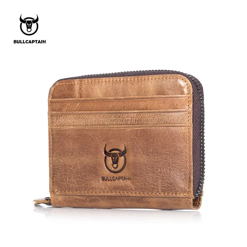 

BULLCAPTAIN men Wallet Business Card Holder cardholder leather cow pickup package bus card holder Slim leather multi-card-bit 02