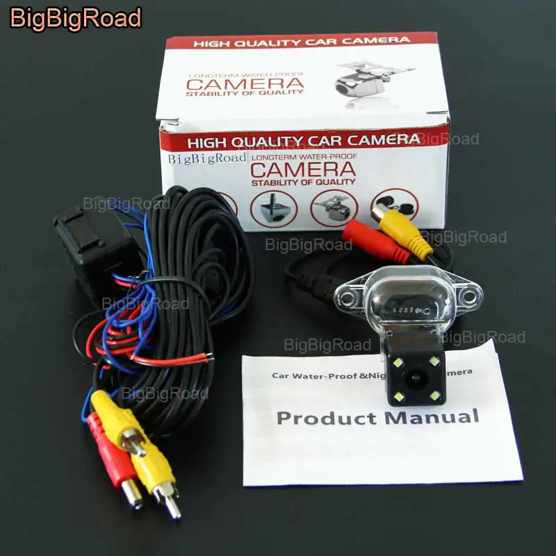 

BigBigRoad Car Rear View Reversing backup Camera with power relay / filter For Wuling Hongguang night vision parking camera