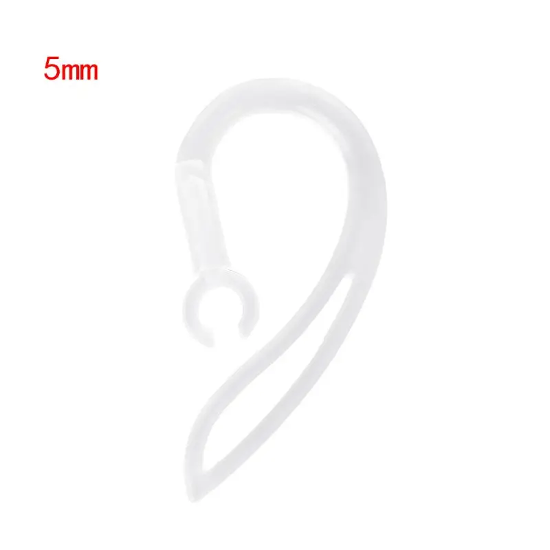 

5mm Bluetooth Earphones Transparent Soft Silicone Ear Hook Loop Clip Headset