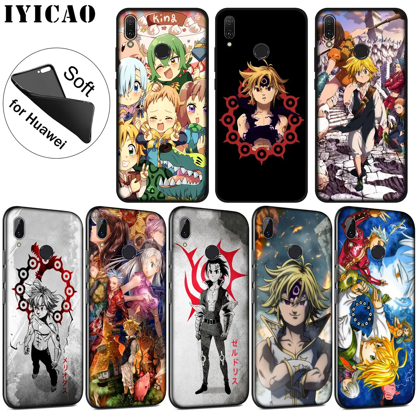 IYICAO 7 pecados capitales Мягкий силиконовый чехол для телефона Huawei P30 P20 Pro P10 P9 P8 Lite Mini 2017 2016 P