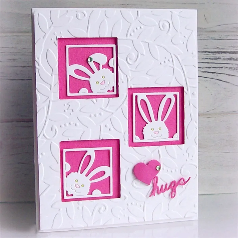

Rabbit frame Metal Cutting Dies Stencils For Card Making Decorative Embossing Suit Paper Cards Stamp DIY