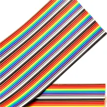 1 Meter 6/8/10/14/16/20/26/30/40Pin Way Color Flat Cable 1.27mm Pitch for 2.54mm FC IDC Connectors