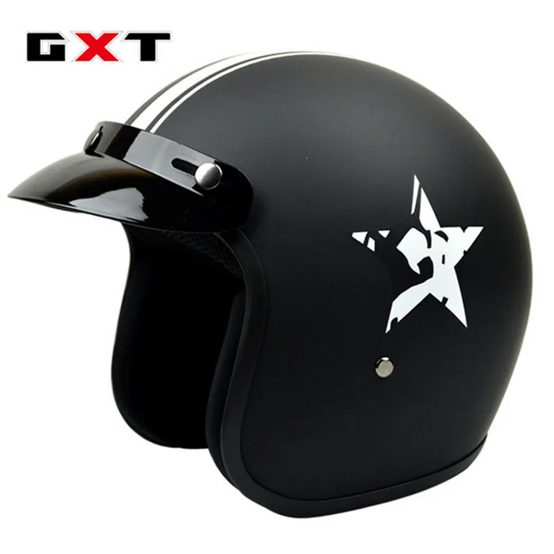 Полуоткрытый мотоциклетный шлем из стекловолокна/углеродного волокна, унисекс, спортивные головные уборы для гонок, винтажные мотоциклетные шлемы - Цвет: Color 1