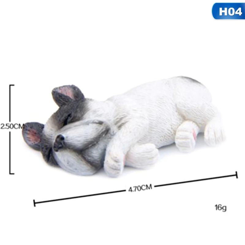 Забавные собаки магнитные наклейки для холодильника 3D сон Французский бульдог смолы магниты на холодильник для детей украшения дома фигурки - Цвет: H04