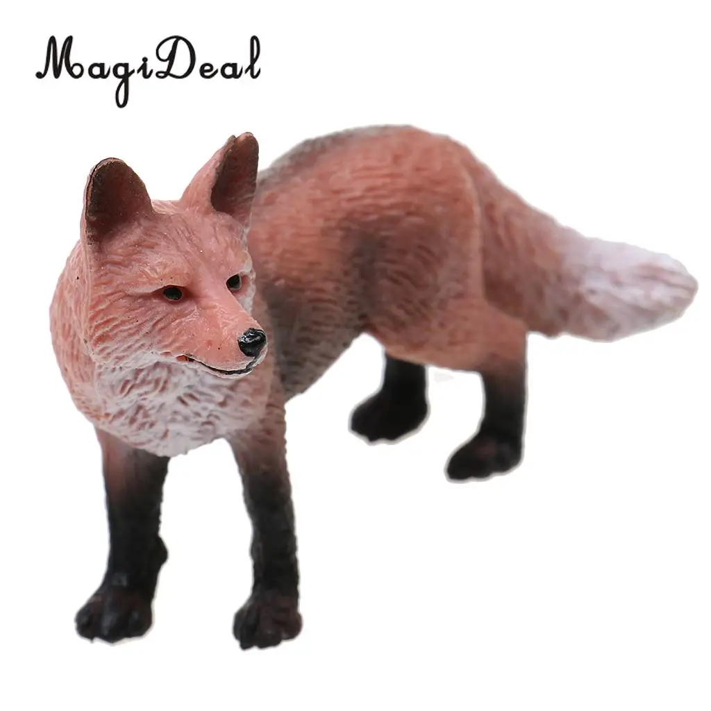 MagiDeal Realistic Red Fox Wildlife Zoo Animal Figurine Model Action Figure for Kids Toy Gift