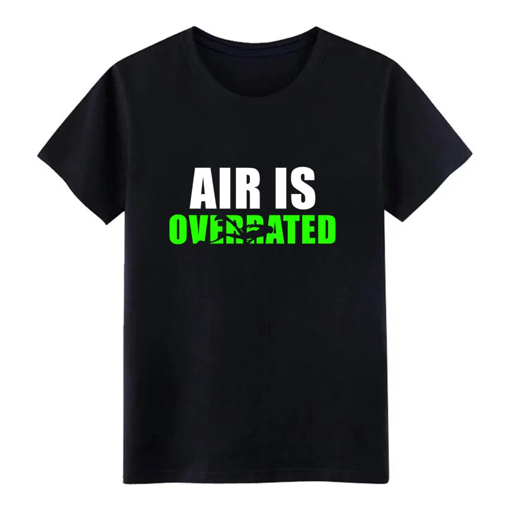 Мужская футболка Air is overrated дизайнерская из 100% хлопка с круглым вырезом милая
