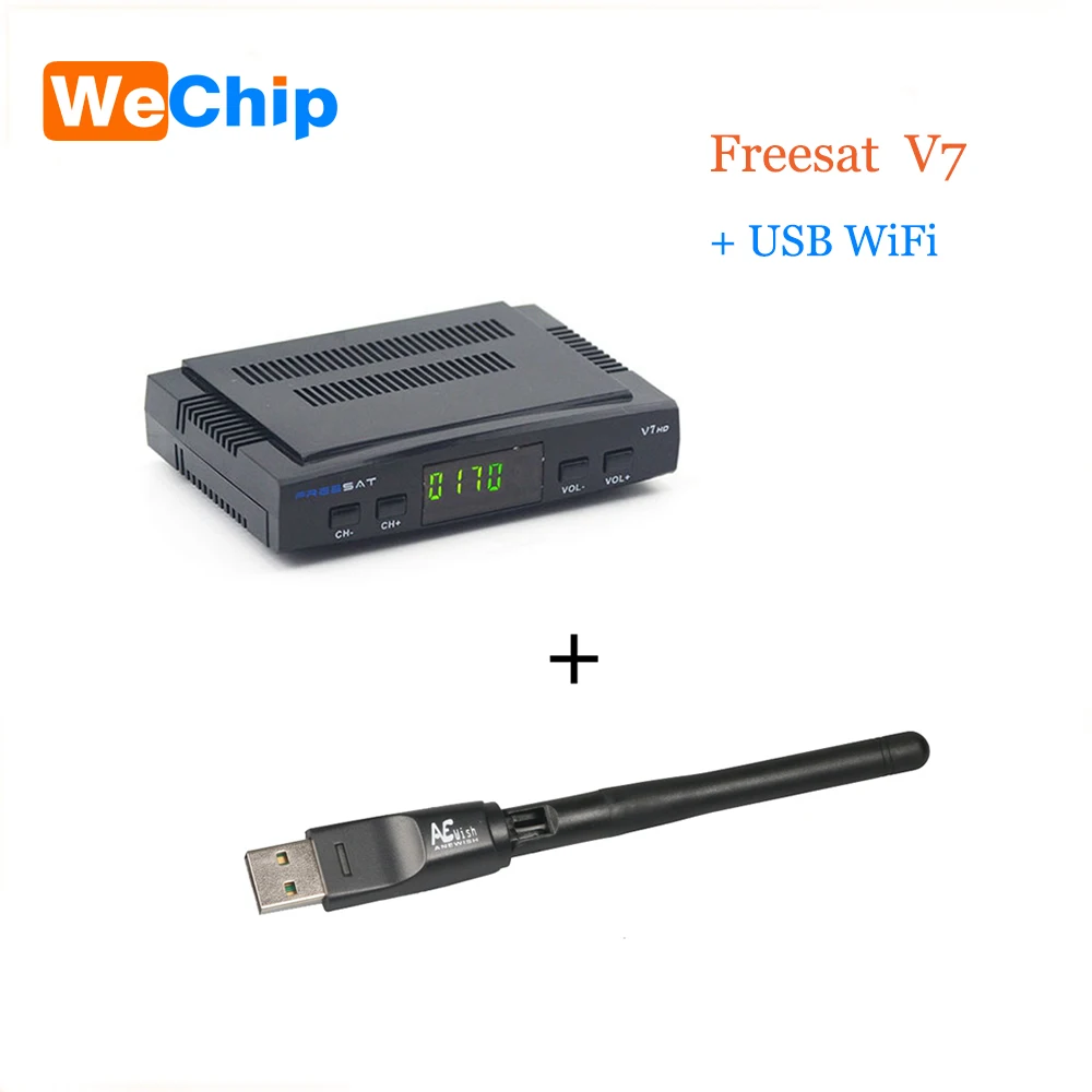 WeChip Freesat V7 With USB WIFI DVB S2 HD Digital font b tv b font satellite