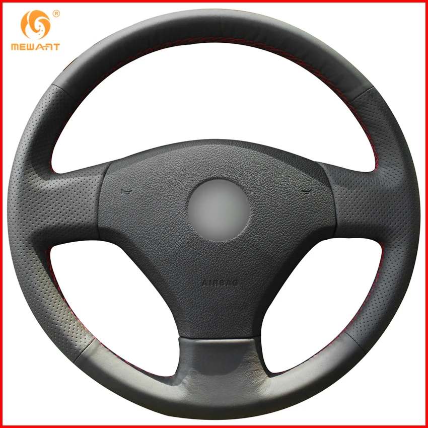 Mewant Black Artificial Leather Car Steering Wheel Cover For Volkswagen