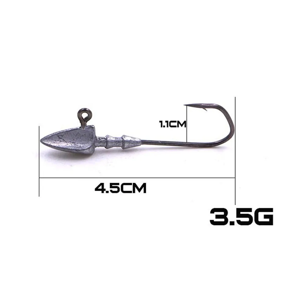 5 шт./лот открытые привести Swinbait Jig Head 3.5g 5g 7g 10g 14g с зазубринами мягкие приманки