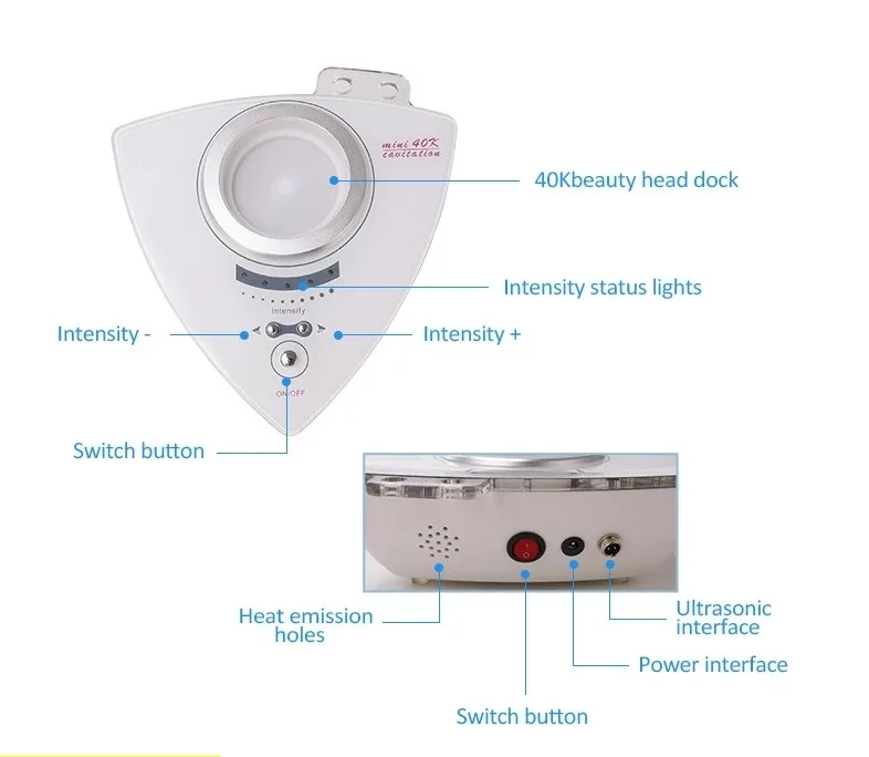 Mini 40K Detonator Extremely Fast Lipid Reducer Fat Compact Plastic Beauty Apparatus by Ultrasound Detonation