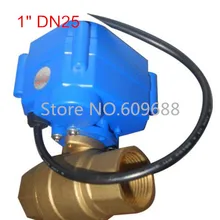 DN25, " латунный Мини Электрический шаровой кран способ управления CR01, CR05 Напряжение 12 V с диагональю экрана 3-6 V моторизованный шаровой клапан
