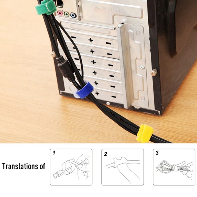 50 шт. многоразовые крепления кабельные стяжки, 6-дюймовый крюк и петля шнур Галстуки разных цветов