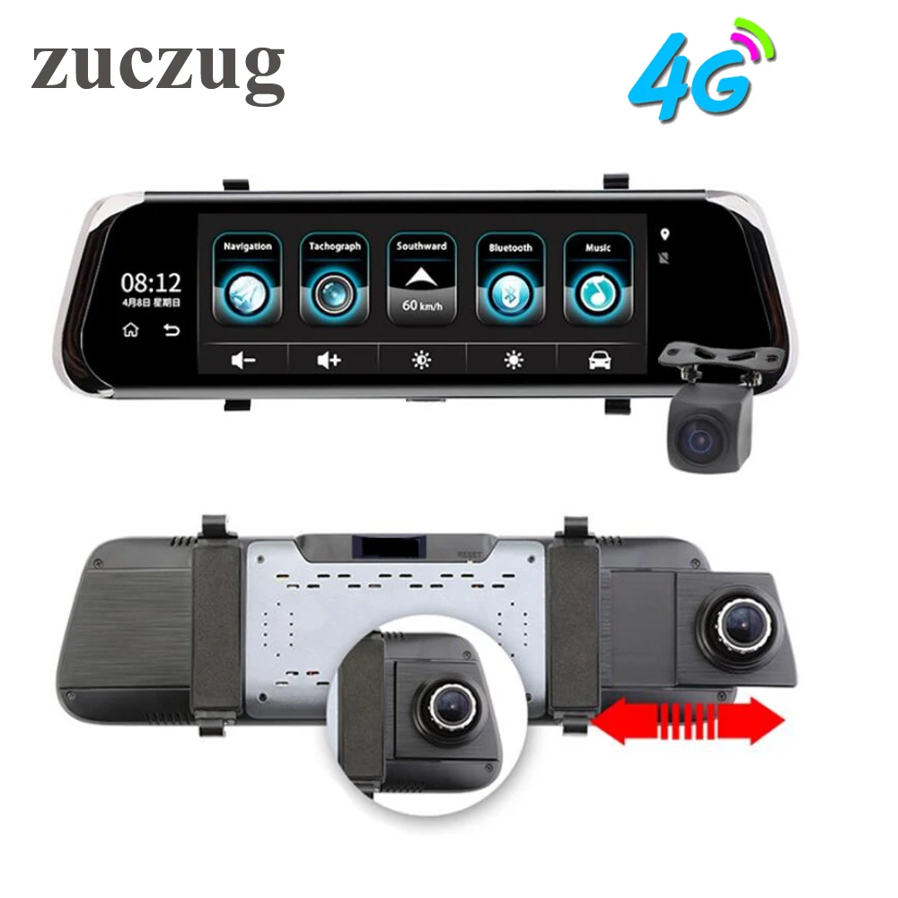 

Android Car DVR 10"IPS Touch 4G backup Mirror DVR FHD 1080P WIFI auto registrar ADAS GPS Navi rear view mirror with rear camera