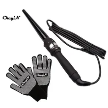 Светодиодный бигуди конические щипцы для завивки волос Вэйвер Однотрубная керамическая глазурь груша цветок конус Электрический кудрявый ролик для завивки волос палочка