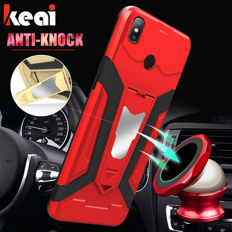

Luxury Shockproof Armor Case For Xiaomi Redmi Note 5 Redmi Note 6 Pro Hard Back Holder Case Shell For Xiaomi Redmi 4X Case Cover