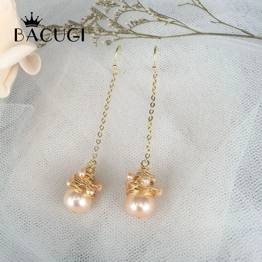 

Baroque Big Freshwater Pearl Earrings Fashion fashion Jewelry For Women Pearl