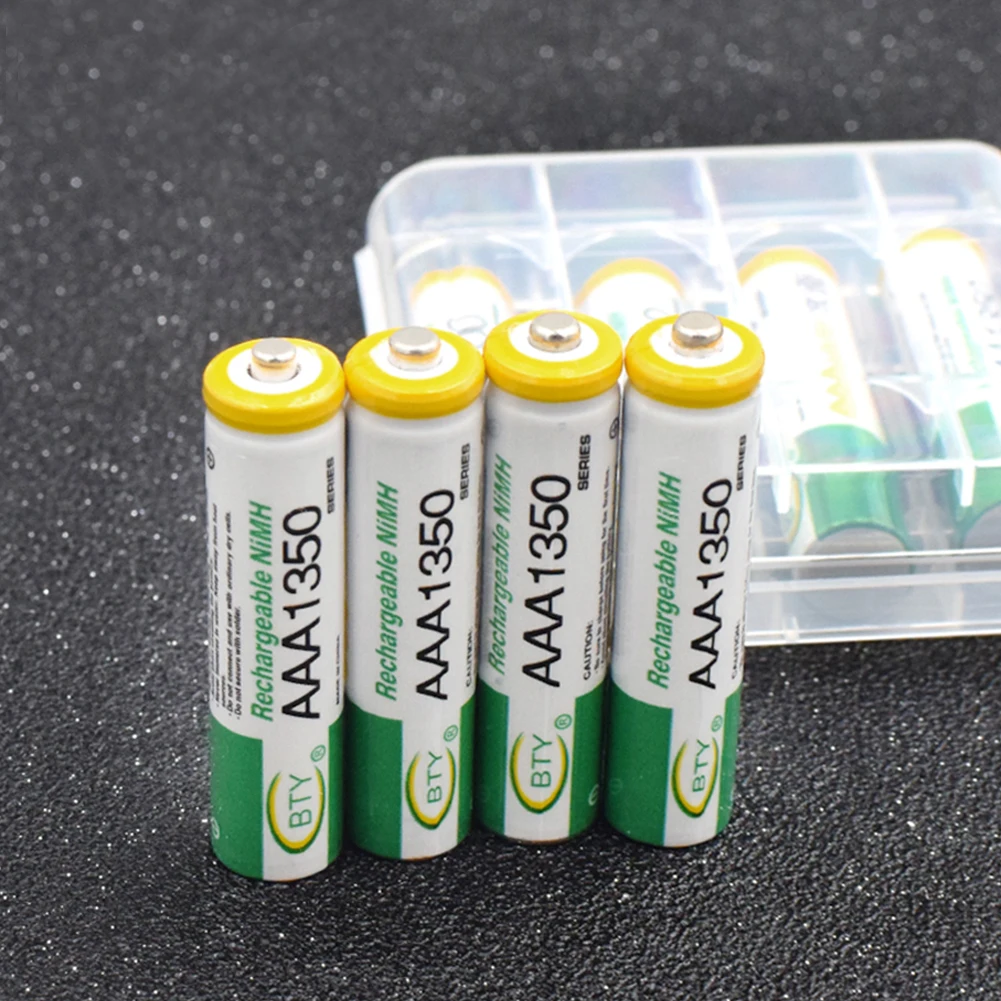POSTHUMAN 1,2 V 3A Высокая емкость 1350maH аккумуляторная батарея с коробкой Ni-MH аккумуляторы AAA 1350MAH батарея - Цвет: 4pcs